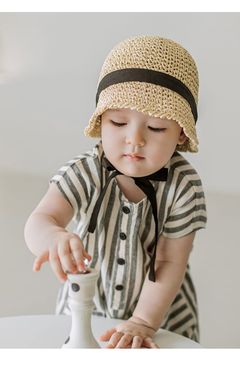 Kids Clara - Korean Baby Fashion - #babylifestyle - Torry Baby Straw Bucket Hat - 8