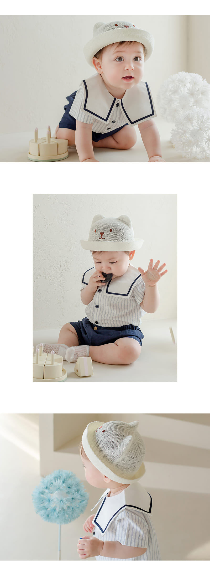 Kids Clara - Korean Baby Fashion - #babylifestyle - Johnny Bear Baby Straw Hat - 6
