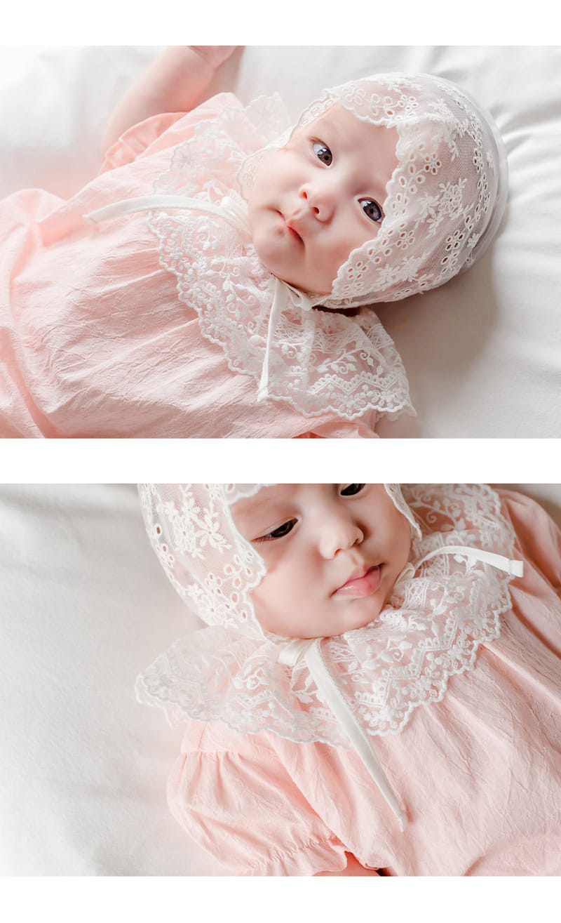 Kids Clara - Korean Baby Fashion - #babygirlfashion - Elf Lace Bonnet - 4