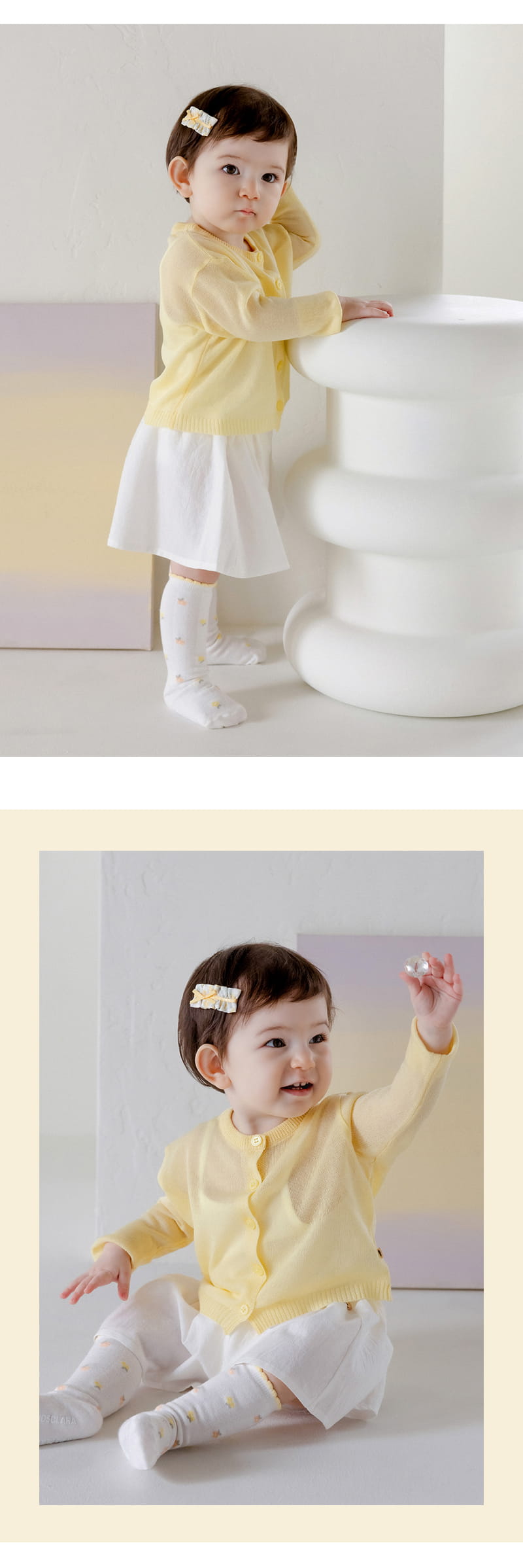 Kids Clara - Korean Baby Fashion - #babylifestyle - Mine Knit Baby Cardigan - 7