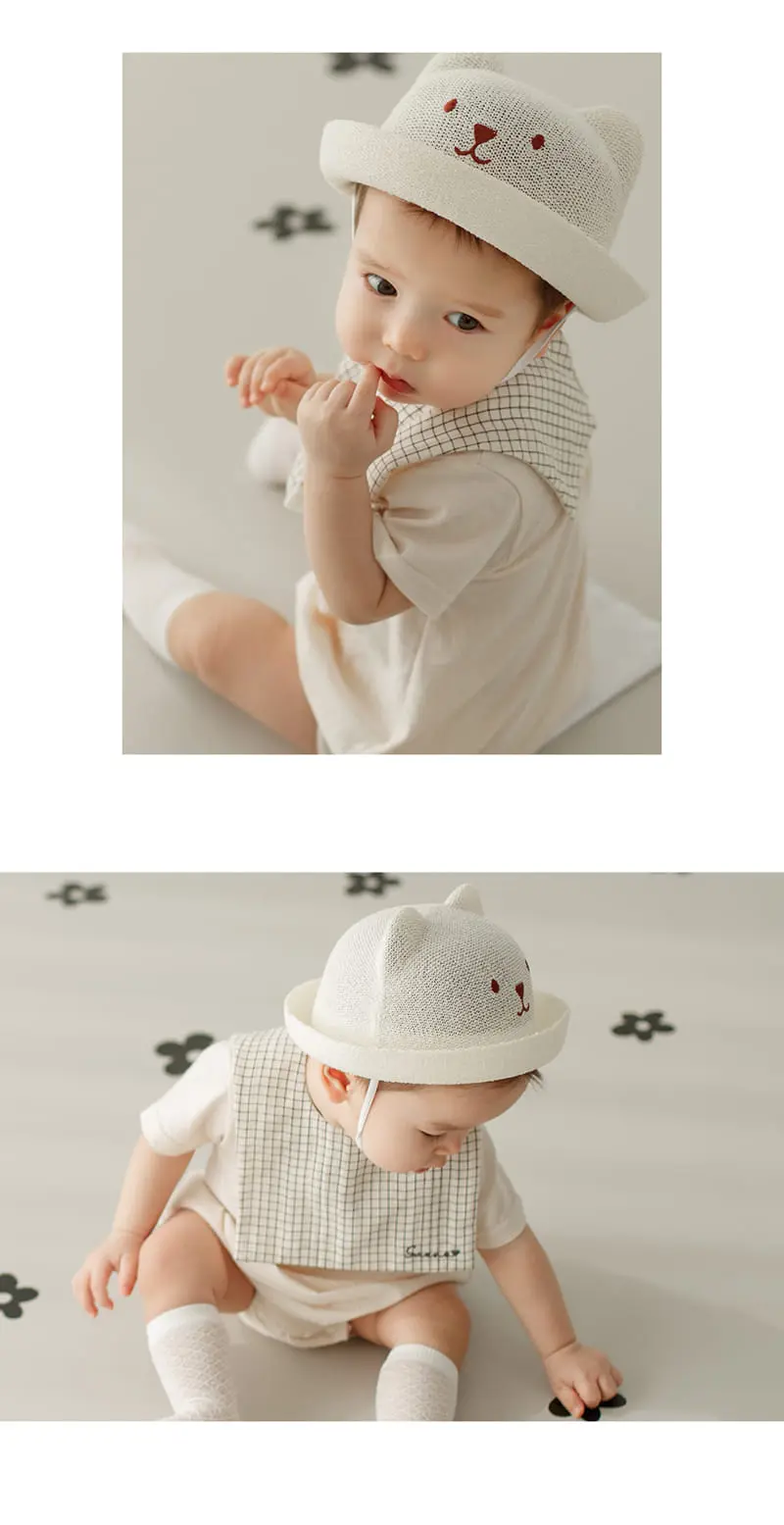 Kids Clara - Korean Baby Fashion - #babyoninstagram - Johnny Bear Baby Straw Hat - 7