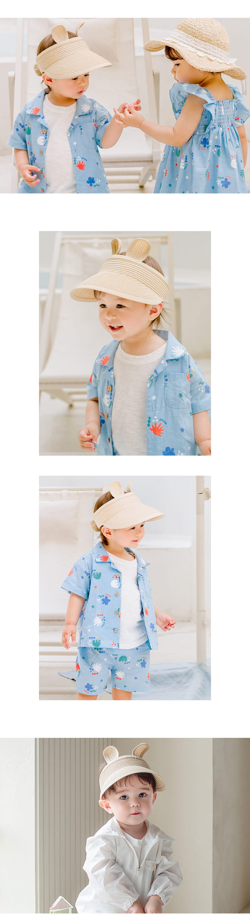 Kids Clara - Korean Baby Fashion - #babyoninstagram - Rabbit Straw Baby Sun Cap - 3