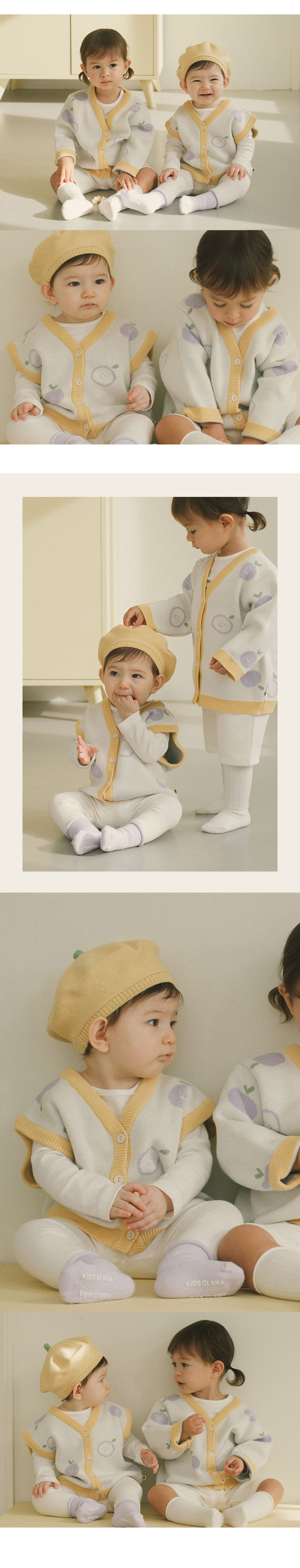 Kids Clara - Korean Baby Fashion - #babyoninstagram - Purple Berry Knit Baby Vest - 4