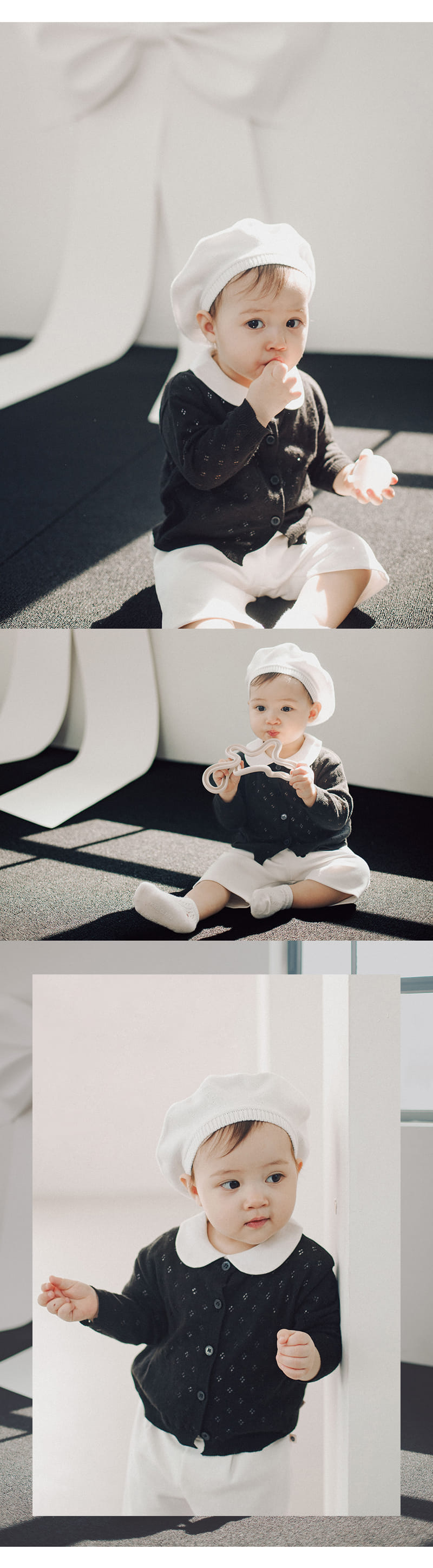 Kids Clara - Korean Baby Fashion - #babyootd - Nori Knit Baby Cardigan - 3