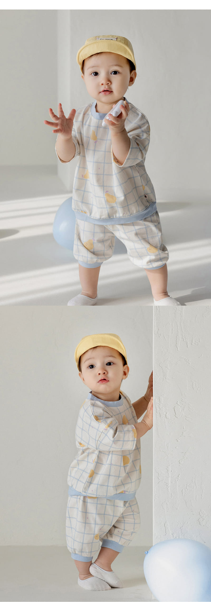 Kids Clara - Korean Baby Fashion - #babyootd - Putto Baby Short Top Bottom Set - 9