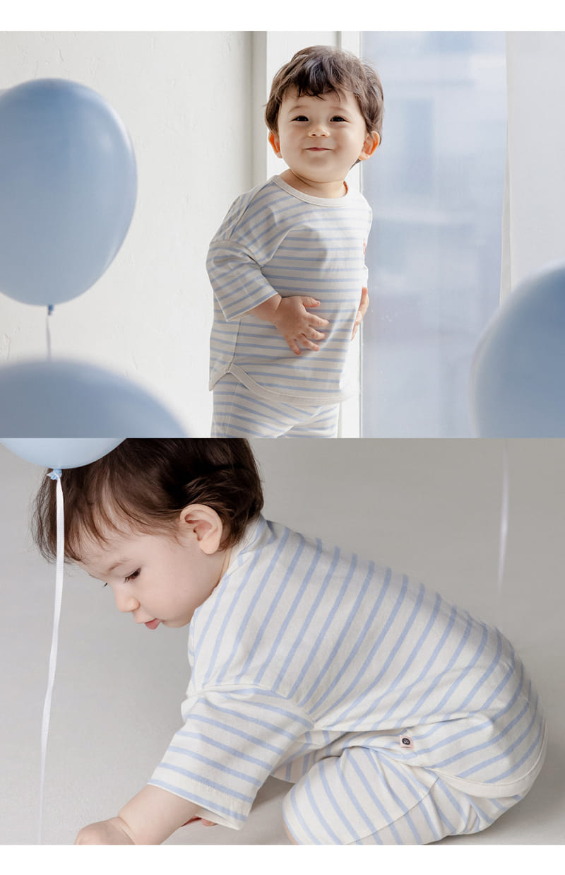 Kids Clara - Korean Baby Fashion - #babyootd - Ludden Baby Top Bottom Set - 7