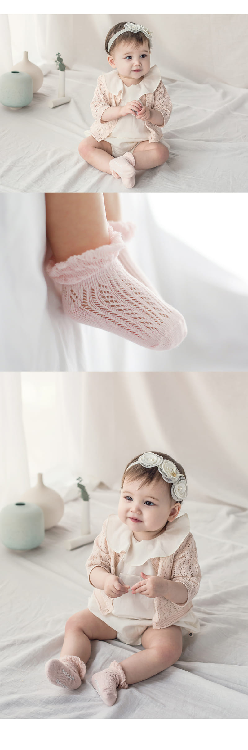 Kids Clara - Korean Baby Fashion - #babyootd - Blossom Summer Baby Socks (5ea 1set) - 6