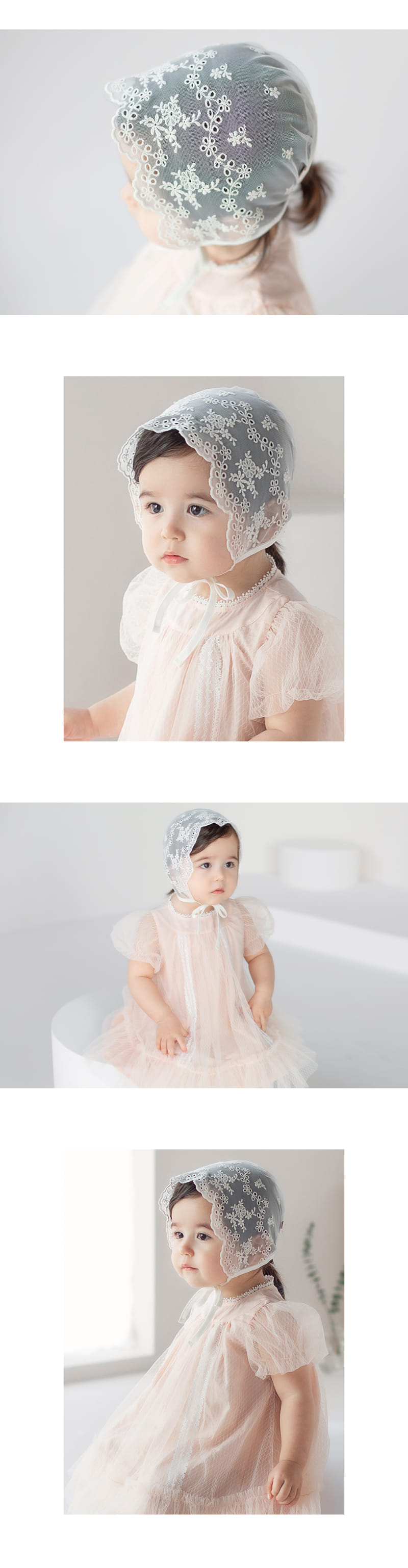 Kids Clara - Korean Baby Fashion - #babyootd - Elf Lace Bonnet - 6