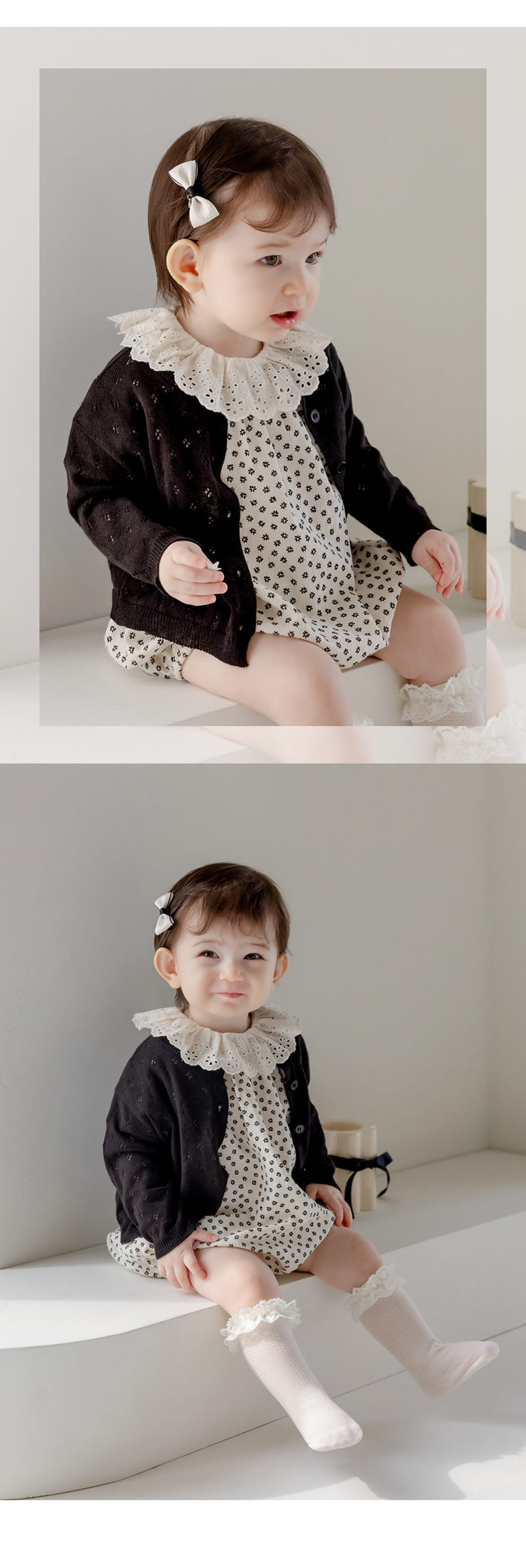 Kids Clara - Korean Baby Fashion - #babyootd - Nori Knit Baby Cardigan - 4