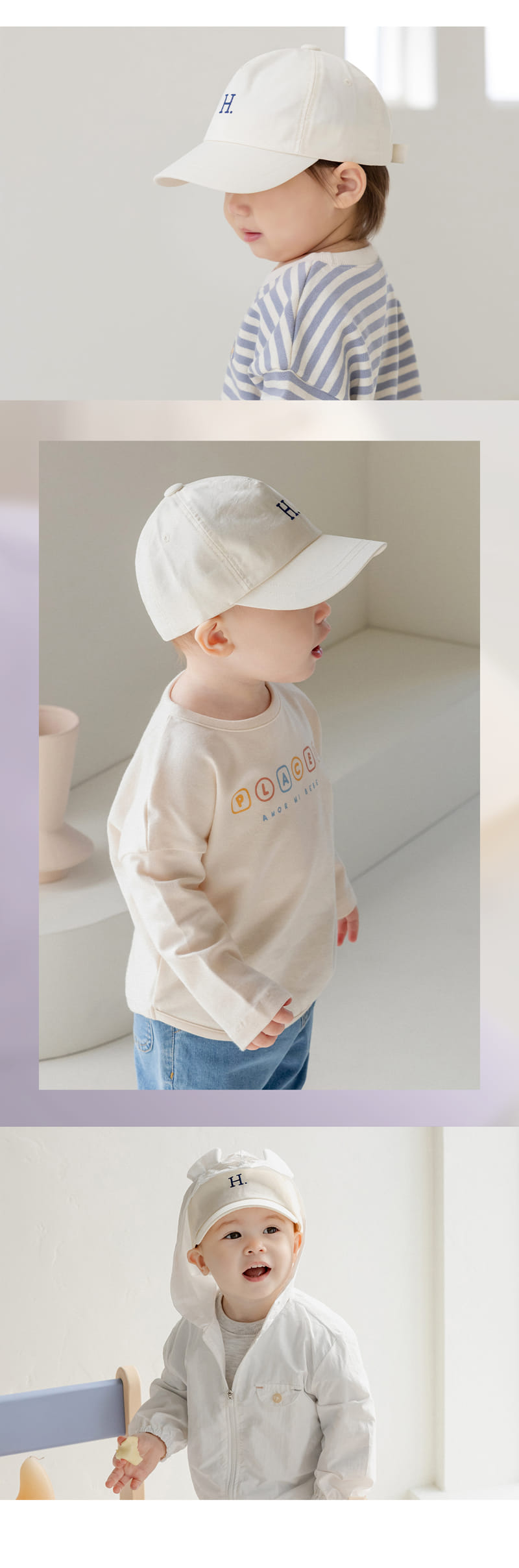 Kids Clara - Korean Baby Fashion - #babyoutfit - Harring  Baby Ball Cap - 6