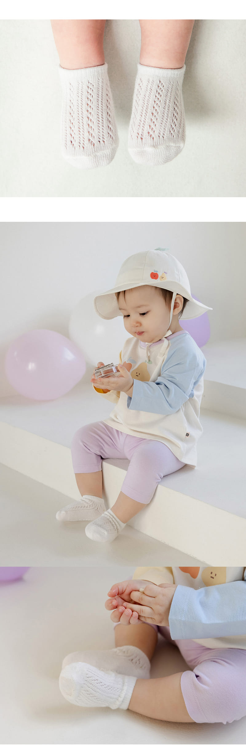 Kids Clara - Korean Baby Fashion - #babyoutfit - Holly Summer Baby Socks  (5ea 1set) - 4