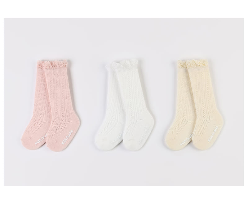Kids Clara - Korean Baby Fashion - #babyootd - Double Ray Baby Knee Socks (5ea 1set) - 4