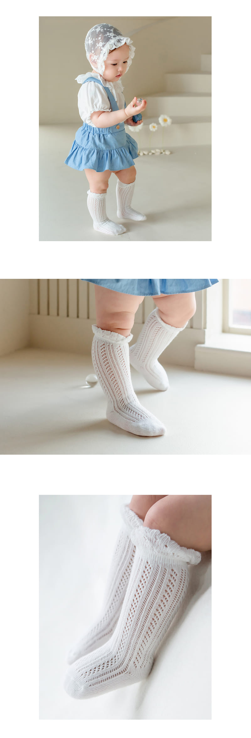 Kids Clara - Korean Baby Fashion - #babyoutfit - Double Ray Baby Knee Socks (5ea 1set) - 5