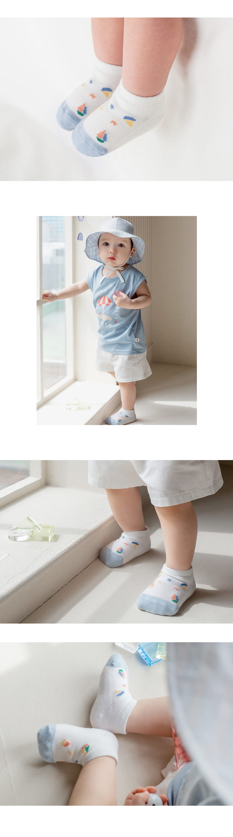 Kids Clara - Korean Baby Fashion - #babyoutfit - Barco Summer Baby Socks (5ea1set) - 6