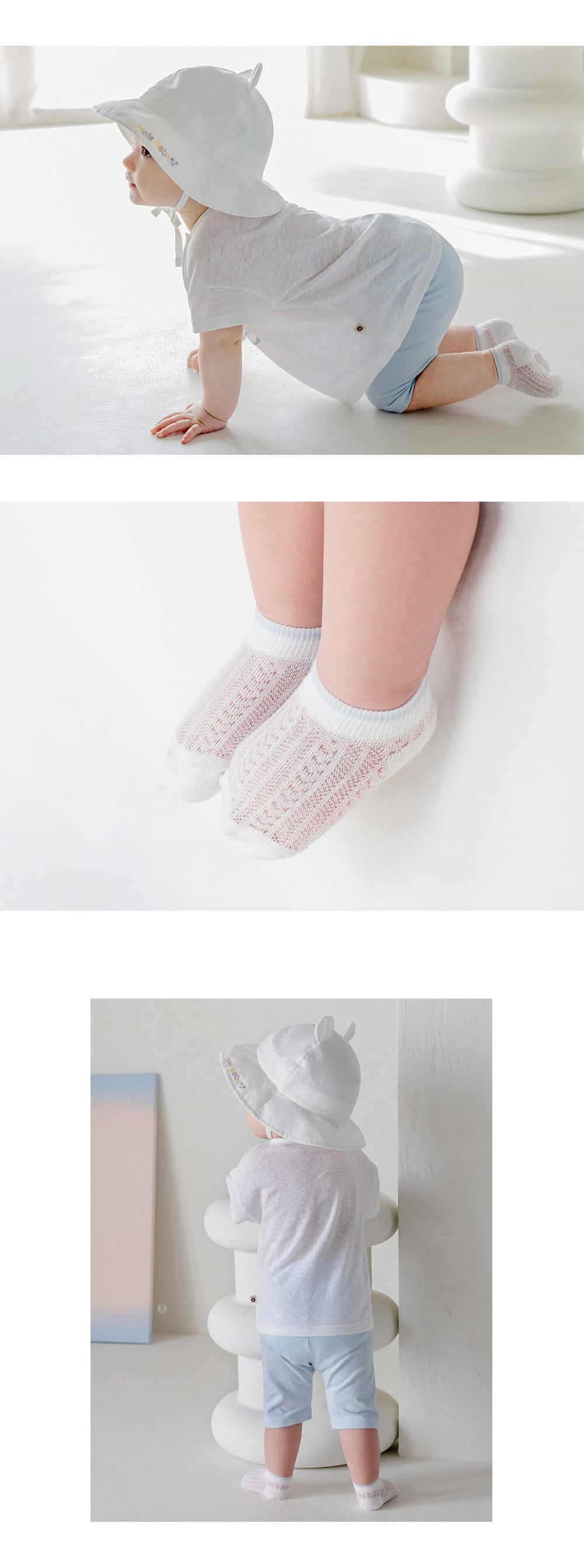 Kids Clara - Korean Baby Fashion - #babyootd - Lora Ice Baby Socks 2coloe Set ( 5ea 1set) - 4