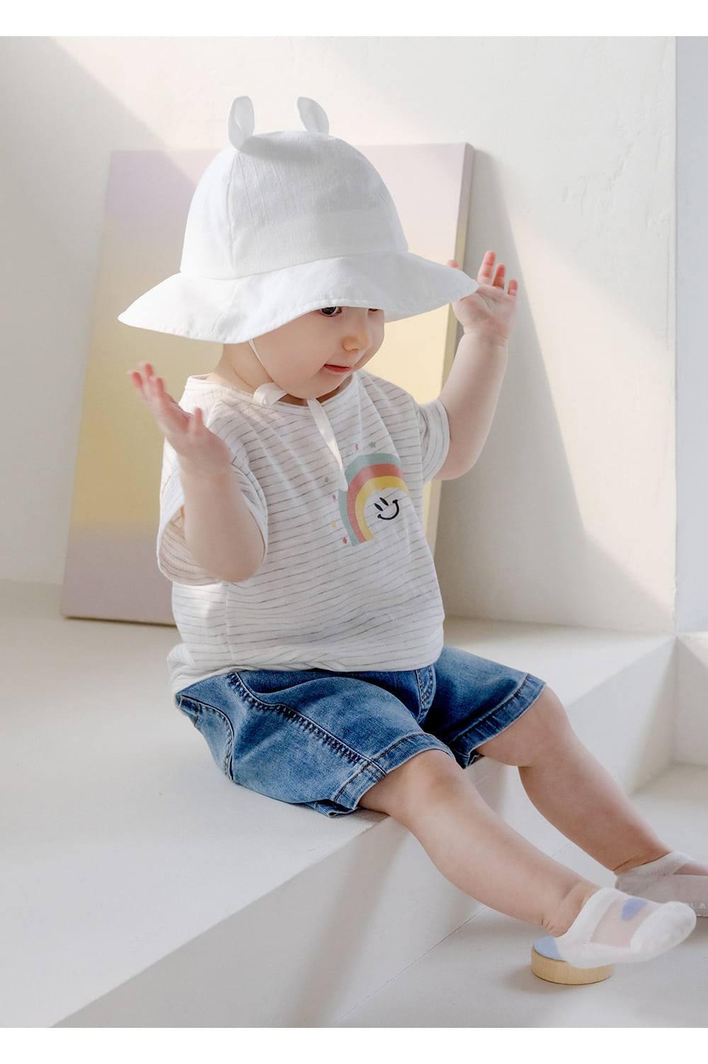 Kids Clara - Korean Baby Fashion - #babyoutfit - Moment Baby Short Sleeve Tee - 5