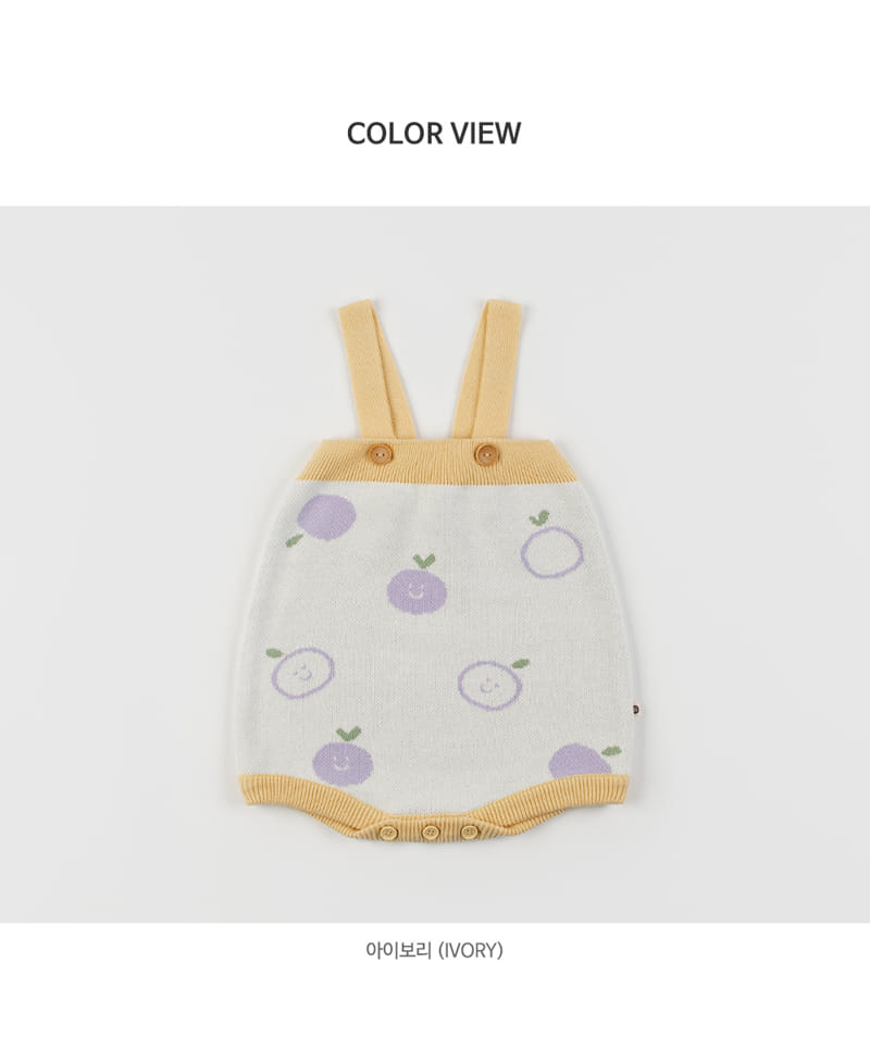 Kids Clara - Korean Baby Fashion - #babywear - Purple Berry Knit Baby Overalls - 8
