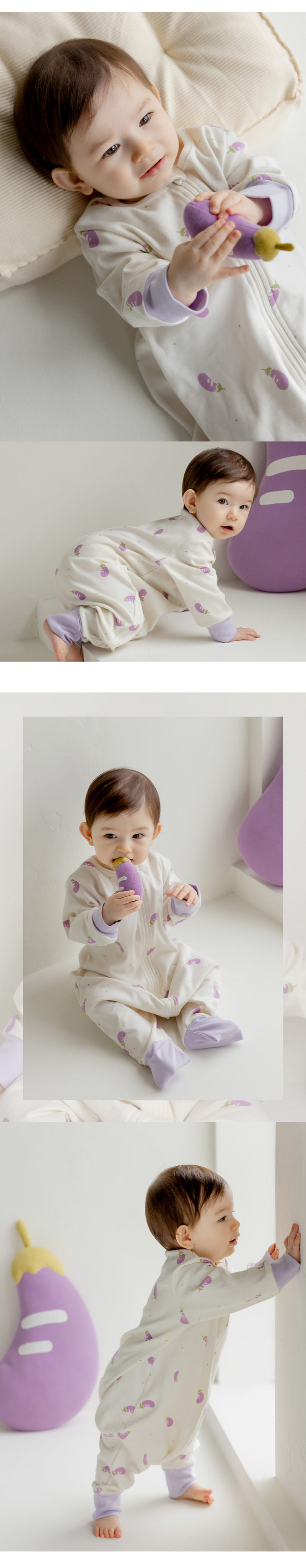 Kids Clara - Korean Baby Fashion - #babywear - Cuddly Baby Sleeping Body Suit - 2