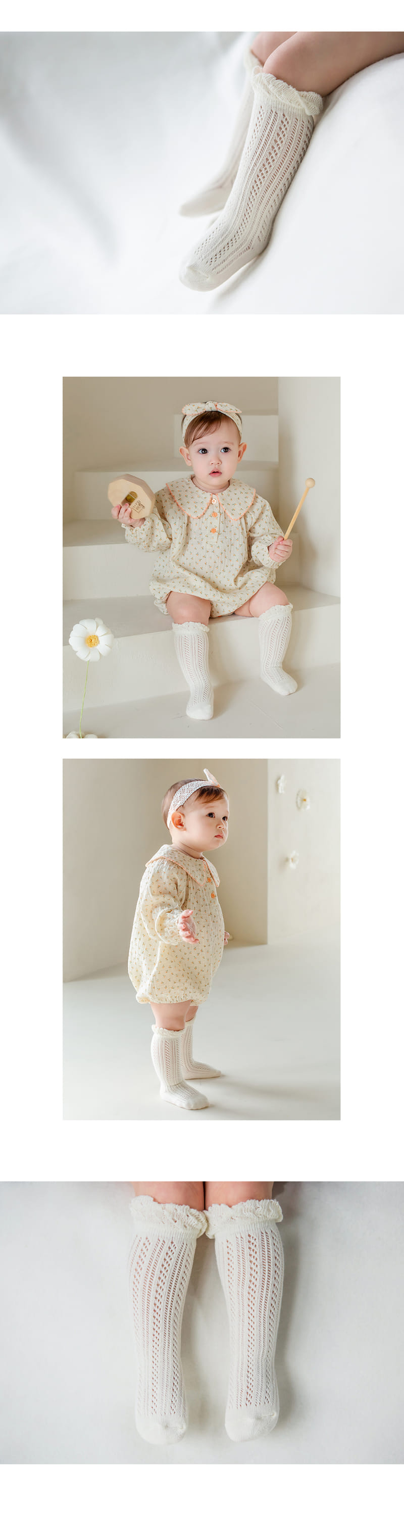 Kids Clara - Korean Baby Fashion - #babywear - Double Ray Baby Knee Socks (5ea 1set) - 6