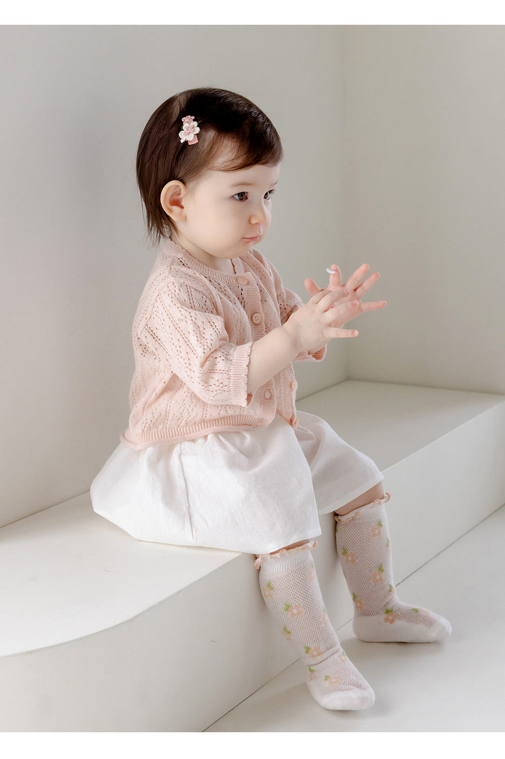 Kids Clara - Korean Baby Fashion - #onlinebabyboutique - Are Knit Baby Cardigan - 5