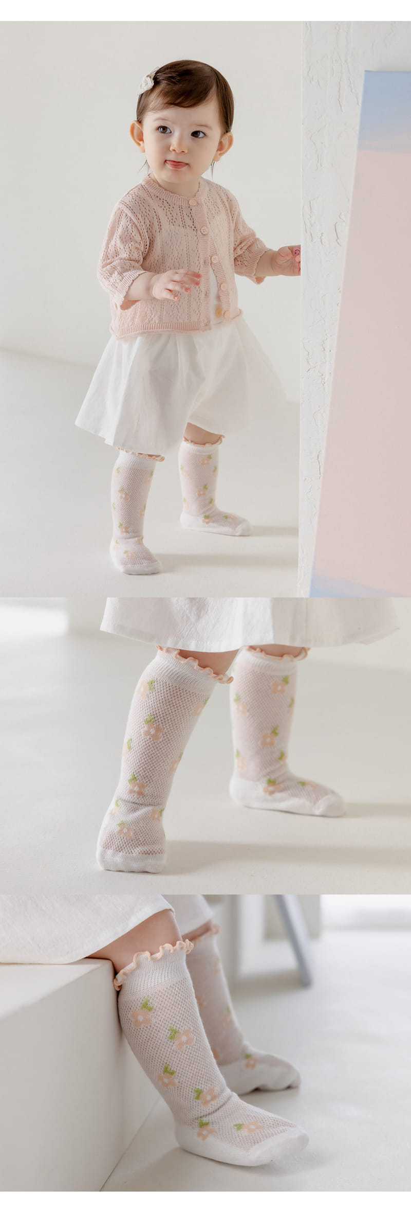 Kids Clara - Korean Baby Fashion - #onlinebabyshop - Viviana Ice Baby Knee Socks (5ea 1set) - 6