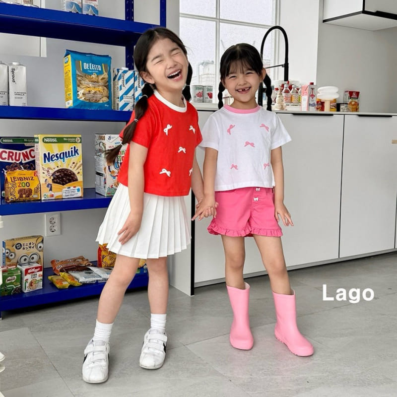 Lago - Korean Children Fashion - #Kfashion4kids - Bolock Ribbon Tee - 3