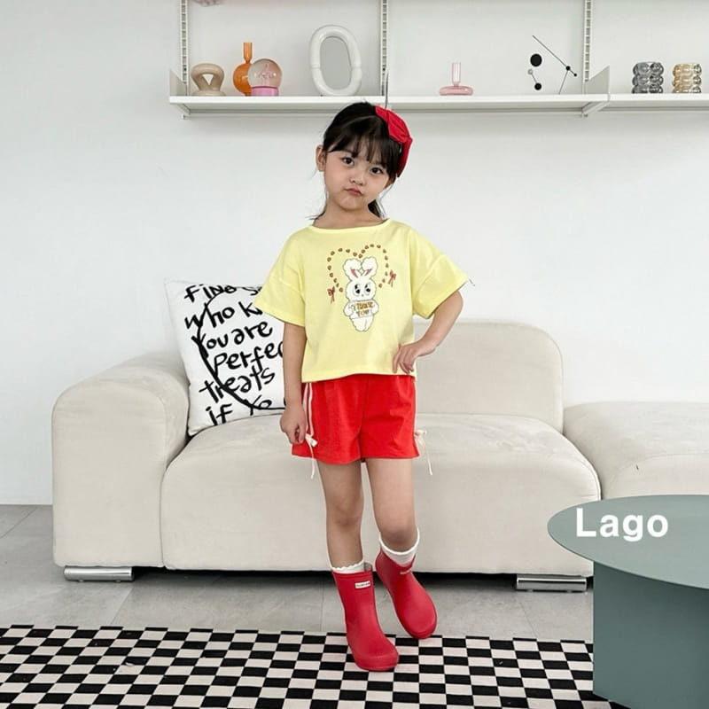 Lago - Korean Children Fashion - #Kfashion4kids - Ribbon Tape Pants - 6