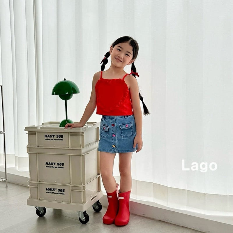Lago - Korean Children Fashion - #childofig - Big Heart Sleeveless Tee - 9