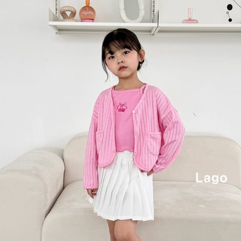 Lago - Korean Children Fashion - #childrensboutique - Eyelet Cardigan - 8