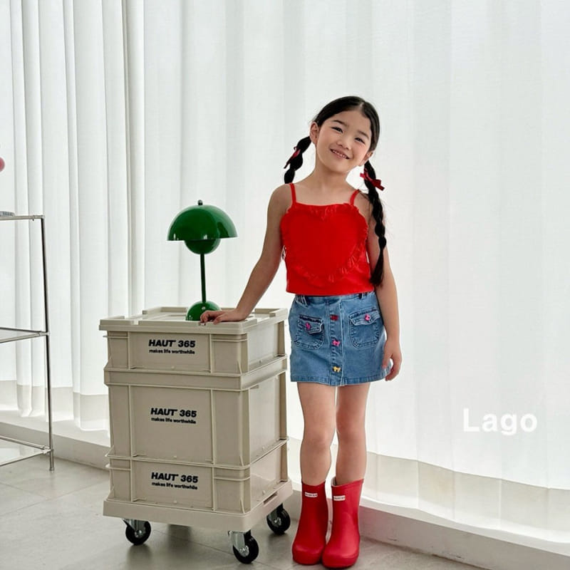 Lago - Korean Children Fashion - #childrensboutique - Big Heart Sleeveless Tee - 10