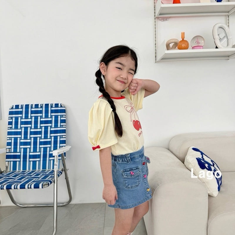 Lago - Korean Children Fashion - #childrensboutique - Cherry Ribbon Tee - 9