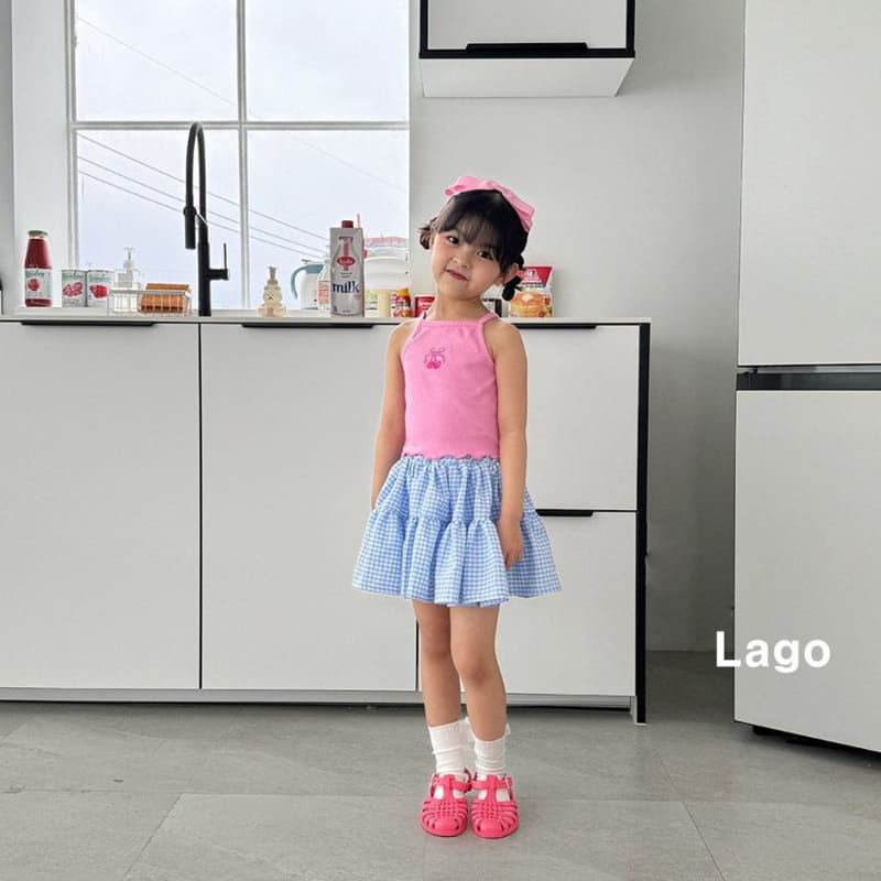 Lago - Korean Children Fashion - #fashionkids - Cherry Terry Sleeveless Tee - 10