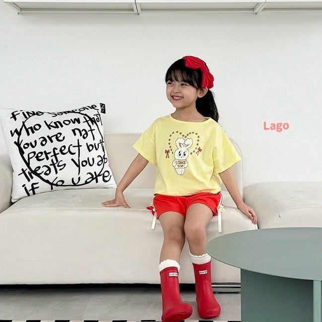 Lago - Korean Children Fashion - #fashionkids - Ribbon Tape Pants - 2