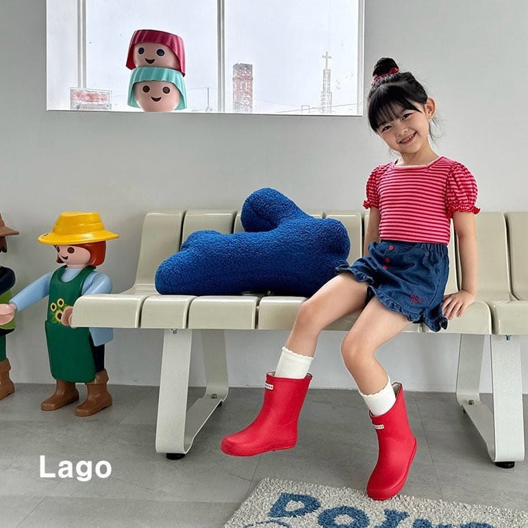 Lago - Korean Children Fashion - #kidsshorts - Juju Frill Denim Pants - 5