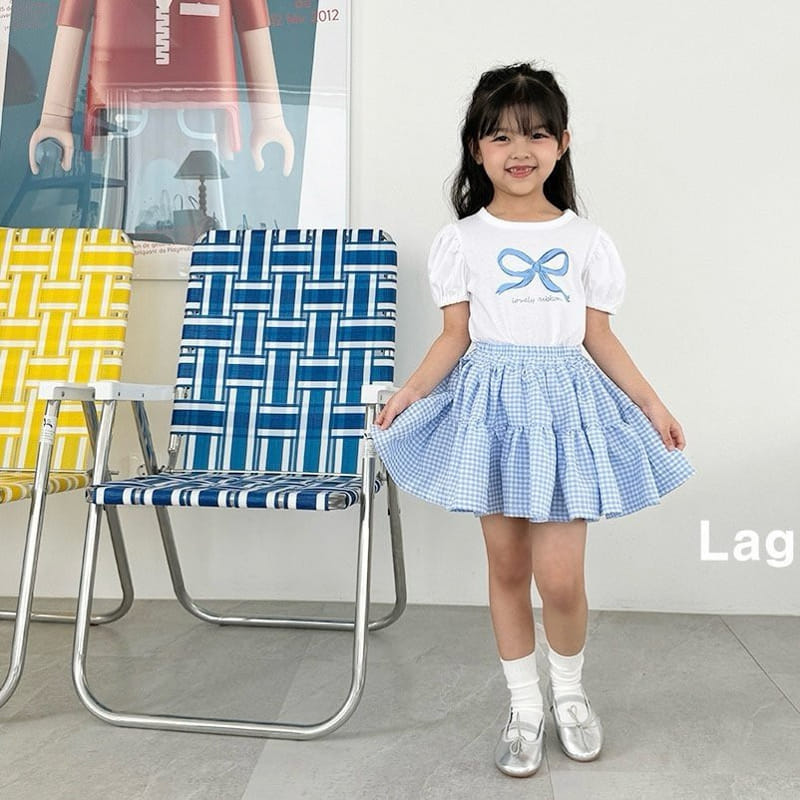 Lago - Korean Children Fashion - #kidsshorts - Lovely Ribbon Tee - 9