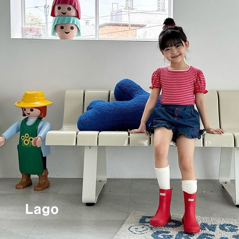 Lago - Korean Children Fashion - #kidsstore - Juju Frill Denim Pants - 6
