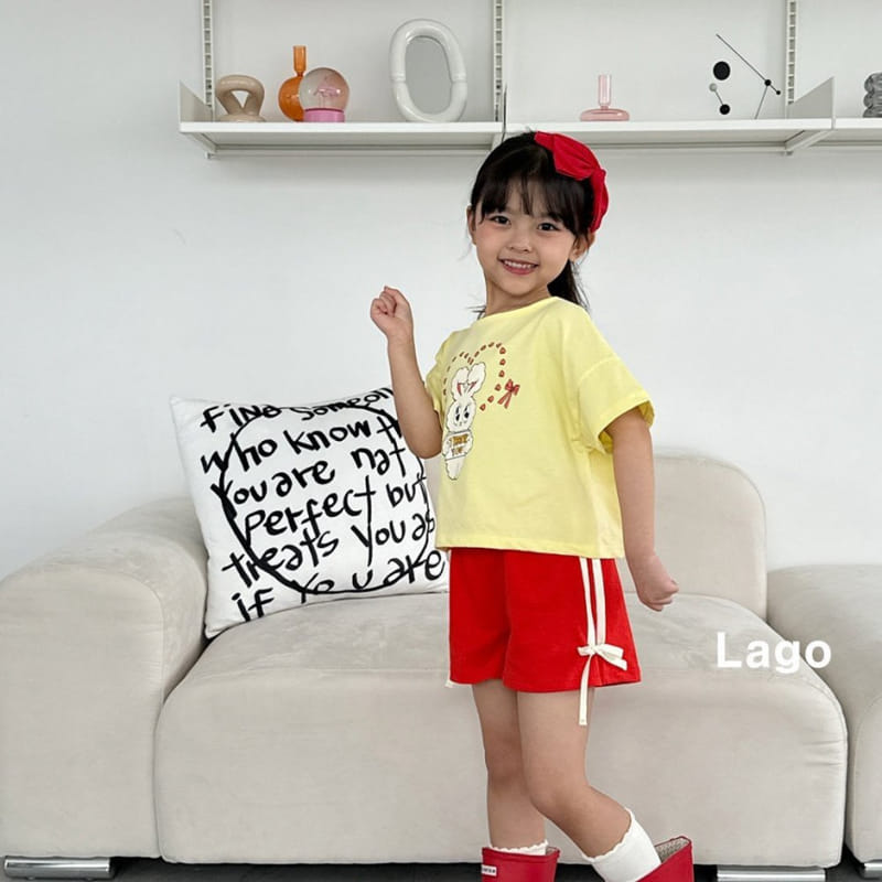 Lago - Korean Children Fashion - #kidsshorts - Ribbon Tape Pants - 4