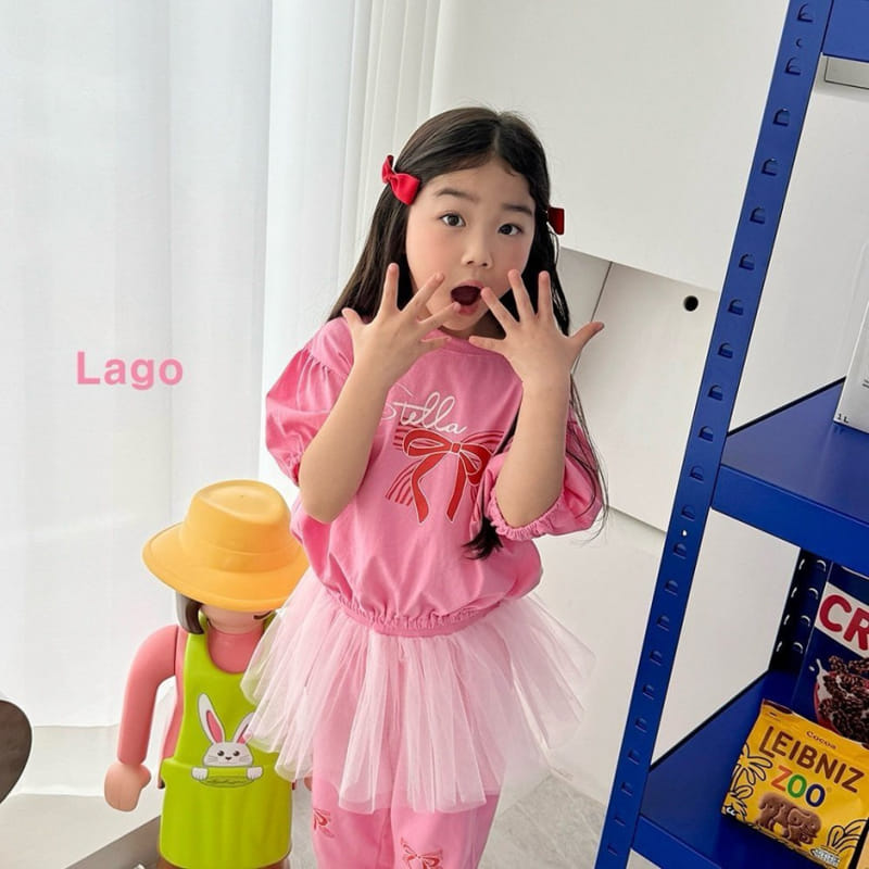 Lago - Korean Children Fashion - #kidsstore - Ribbon Mesh Jogger - 3