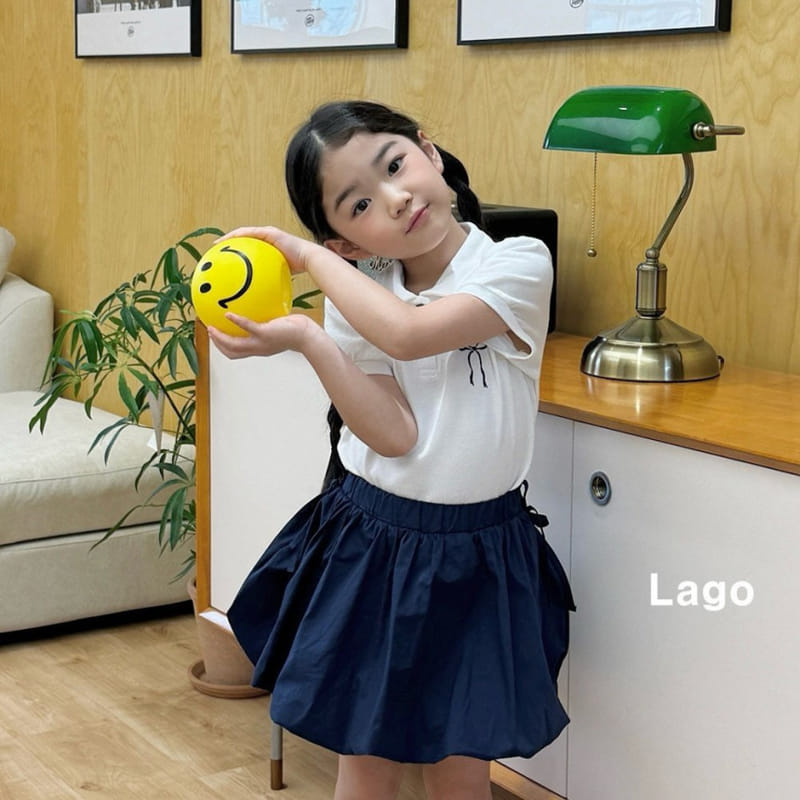 Lago - Korean Children Fashion - #kidzfashiontrend - Ribbon Collar Tee - 6