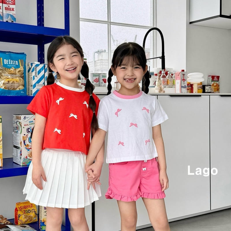 Lago - Korean Children Fashion - #kidzfashiontrend - Bolock Ribbon Tee - 2
