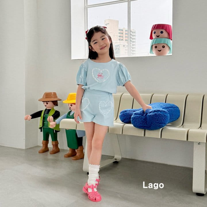 Lago - Korean Children Fashion - #kidsstore - Lovely Swan Top Bottom Set - 4