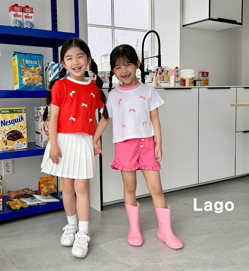 Lago - Korean Children Fashion - #Kfashion4kids - Bolock Ribbon Tee - 4