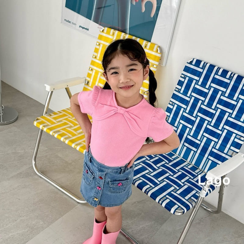 Lago - Korean Children Fashion - #magicofchildhood - Vov Ribbon Tee - 7