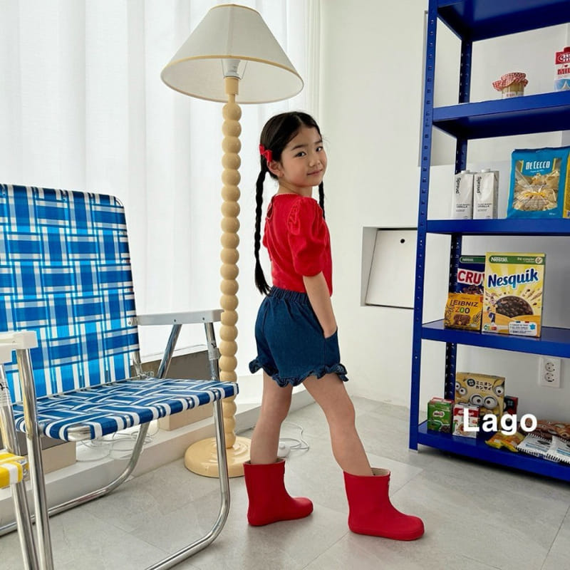 Lago - Korean Children Fashion - #magicofchildhood - Juju Frill Denim Pants - 10