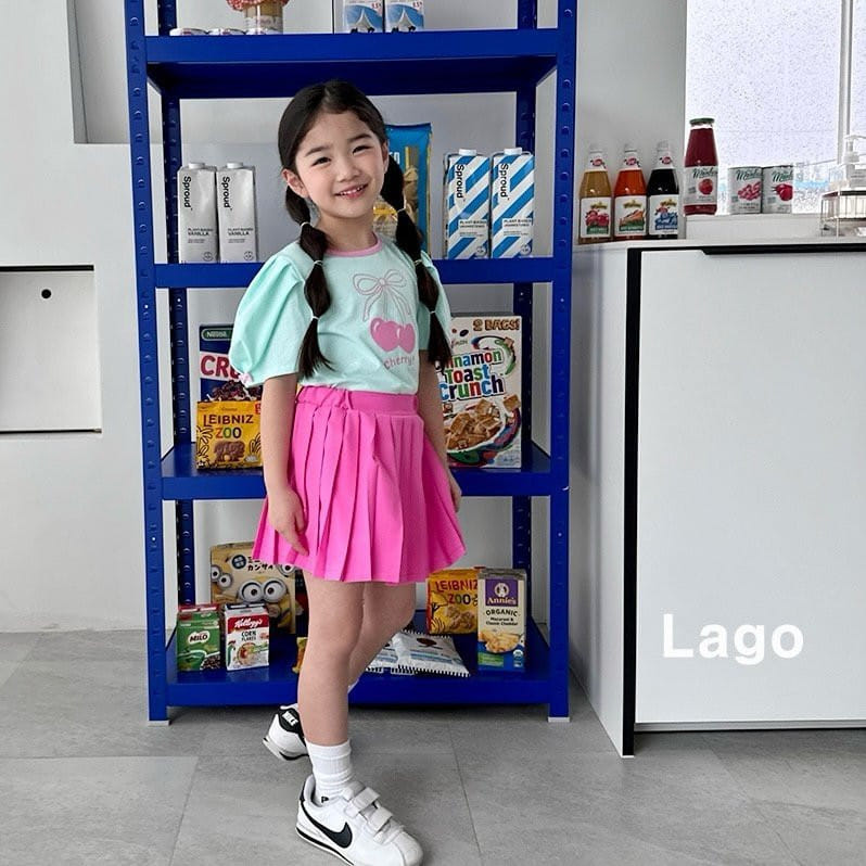Lago - Korean Children Fashion - #magicofchildhood - Cherry Ribbon Tee - 2