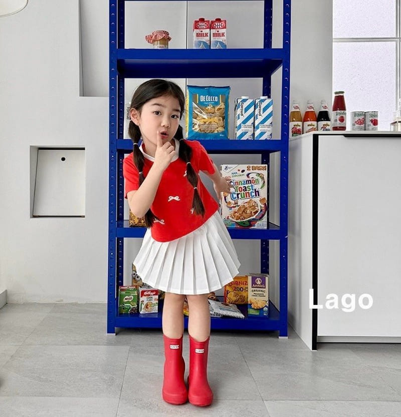 Lago - Korean Children Fashion - #minifashionista - Bolock Ribbon Tee - 6