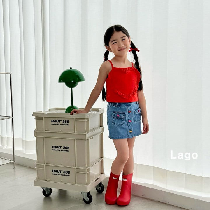 Lago - Korean Children Fashion - #minifashionista - Macaroon Wrap Denim Pants - 6