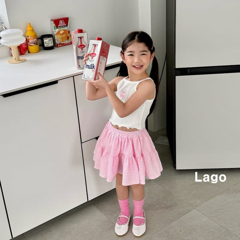 Lago - Korean Children Fashion - #minifashionista - Cherry Terry Sleeveless Tee - 4