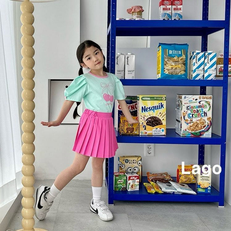 Lago - Korean Children Fashion - #minifashionista - Cherry Ribbon Tee - 4