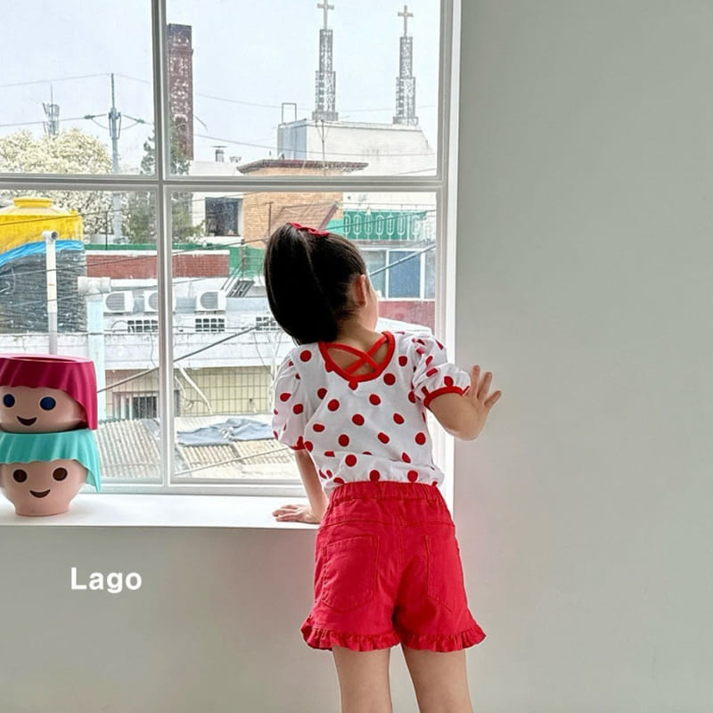 Lago - Korean Children Fashion - #prettylittlegirls - Dot X Tee - 2